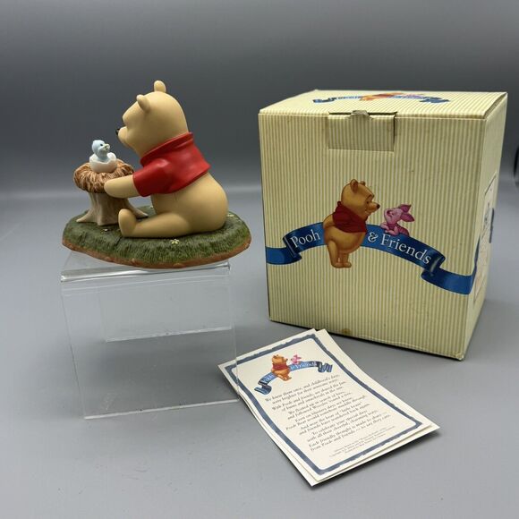 Vtg Disney Pooh and Friends Winnie the Pooh Figure Welcome Little One Blue Bird - Picture 2 of 16
